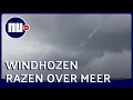 Drie waterhozen razen over meer bij Enkhuizen | NU.nl