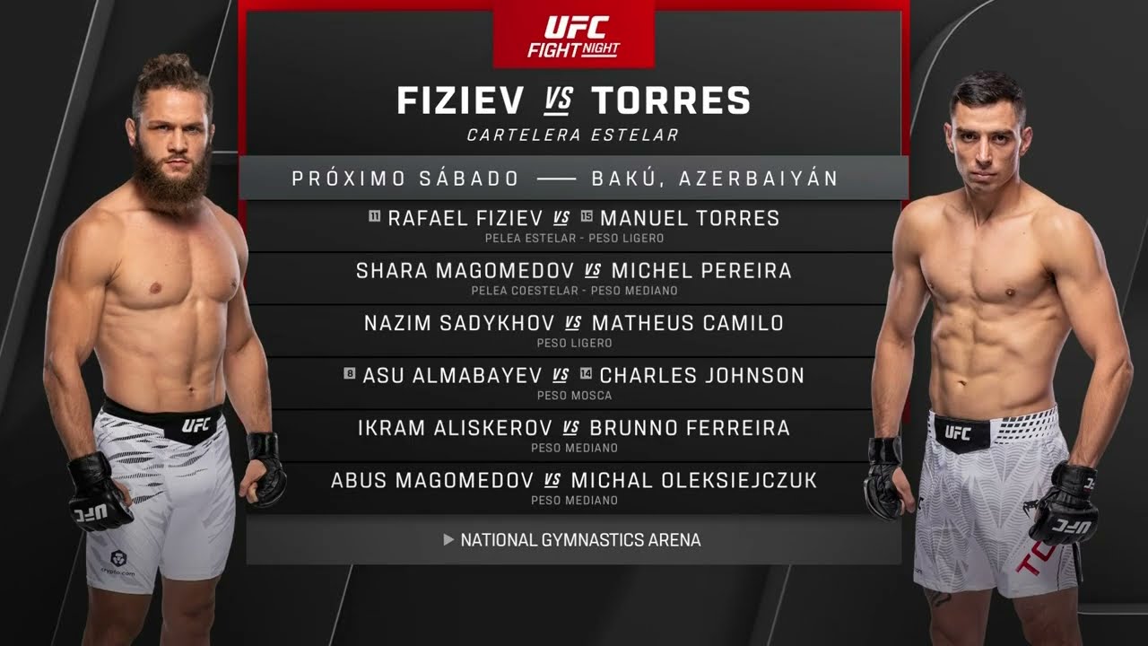 #UFCBaku "Manuel Torres pega más duro que Rafael Fiziev"
