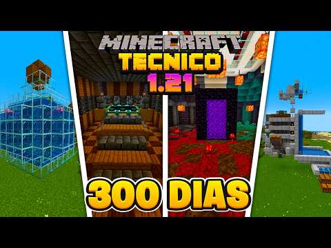 Sobreviví 300 DÍAS en MINECRAFT TÉCNICO 1.21 | Mentox