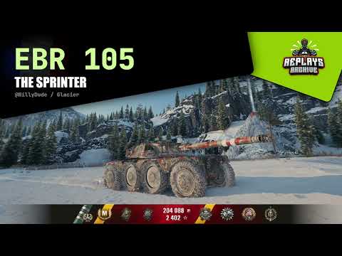 Panhard EBR 105 - The sprinter / 8186 assist, 6096 damage, 1601 exp., Glacier, World of Tanks