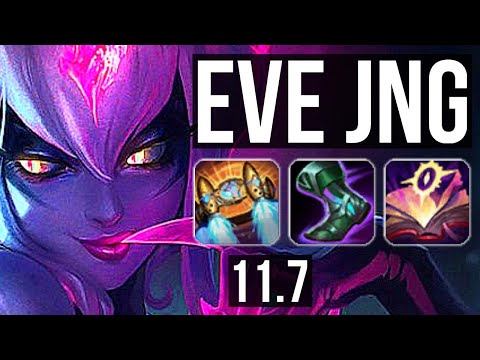 EVELYNN vs JARVAN IV (JUNGLE) | 7/0/3, 1.7M mastery, 400+ games, Godlike | NA Diamond | v11.7