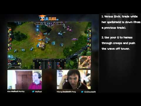 LolClass Pro Tips - CLG Doublelift AD Guide to Lucian in Lane