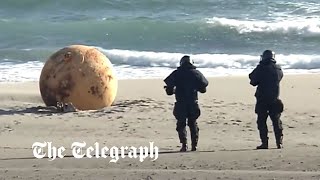 Mysterious metal sphere removed from Japanese beach