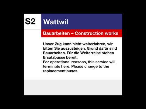 Thurbo Fixansage • Bauarbeiten / Construction works (De, En)