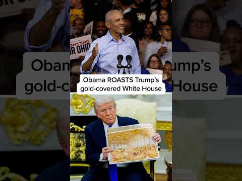Obama ROASTS Trump's gold-covered White House