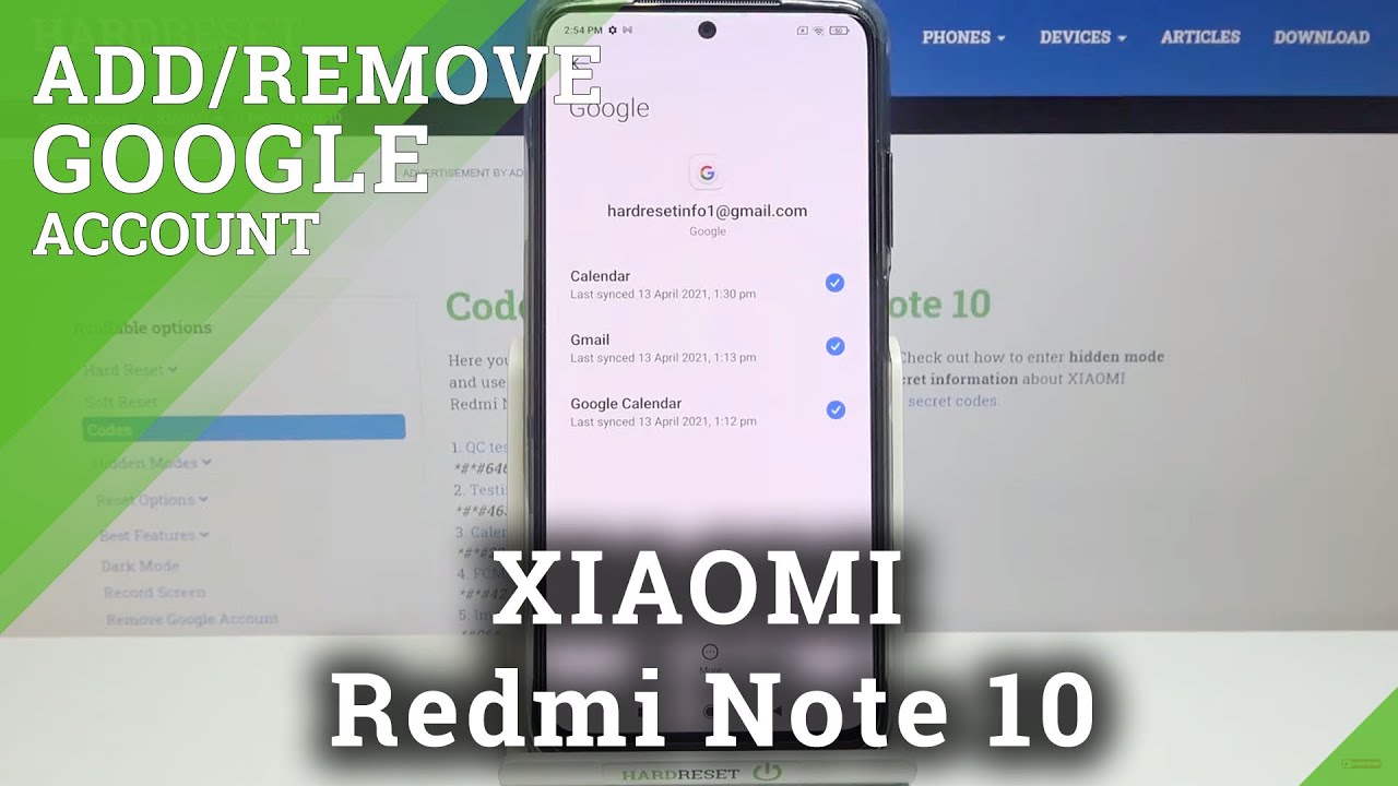 How to Add and Remove Google Account on XIAOMI Redmi Note 10 – Mange Google Users
