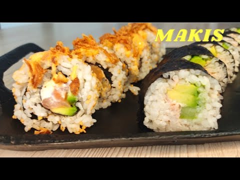 Homemade Maki Sushi (classic and inverted)
