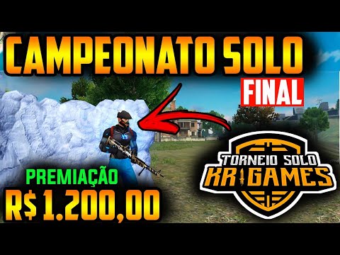 #FREEFIRE GRANDE FINAL TORNEIO SOLO - VALENDO R$ 1.200,00 - AO VIVO