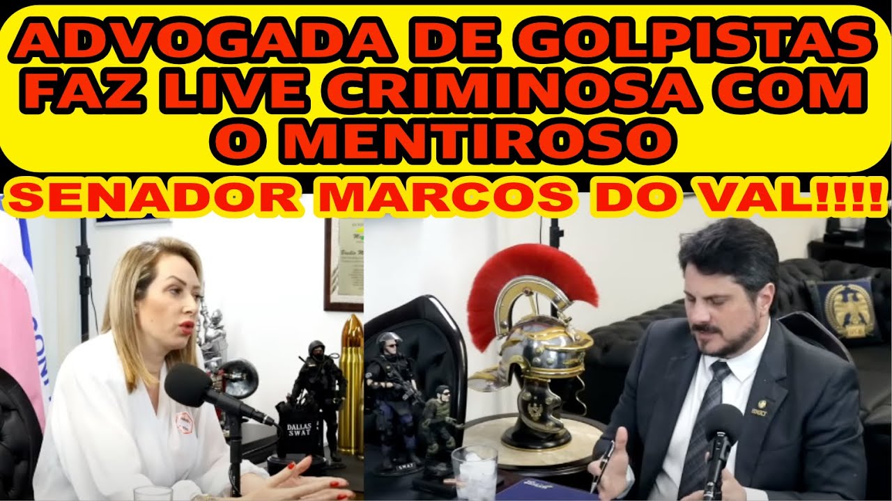 ADVOGADA QUE NÃO SABIA O QUE ERA "NOTA DE CULPA" FAZ LIVE ABSURDA COM "SENADOR" MARCOS DO VAL!!!!!!!