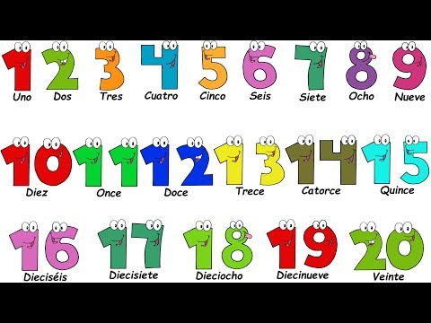 Spanish Lesson - NUMBERS 1-20 - Los Números del 1 al 20 - Compter jusqu'à 20 en Espagnol