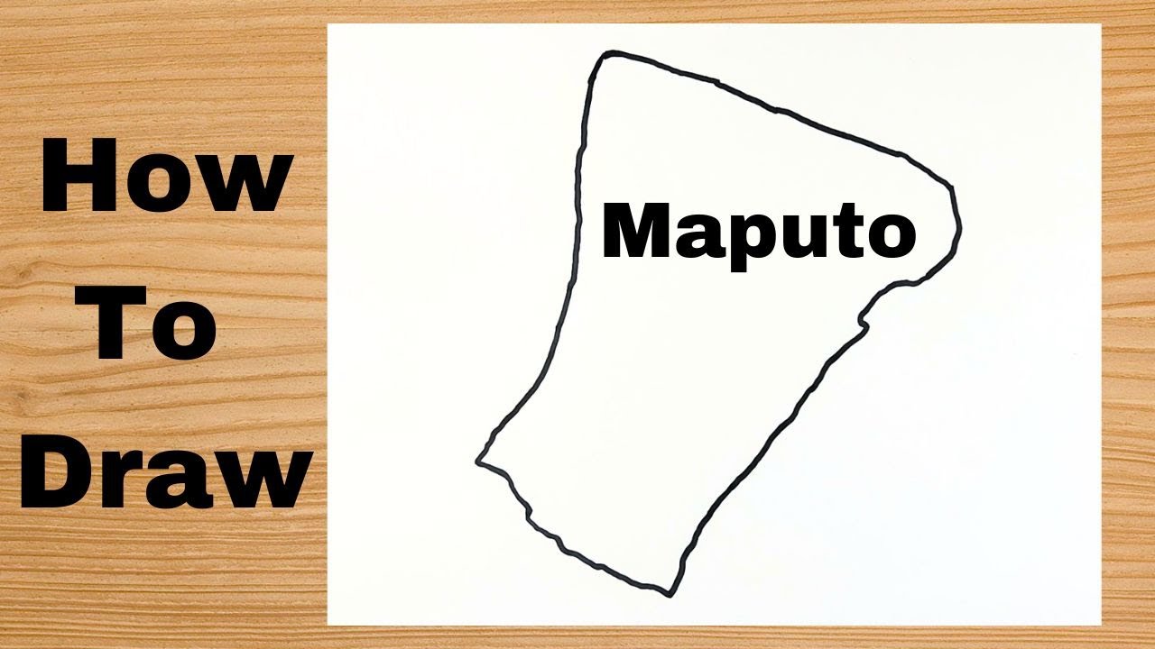 Drawing Maputo Capital Map - Mozambique