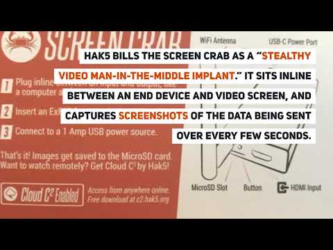 HAK5'S SCREEN CRAB, THE FAVORITE TOOL OF BOTHAN SPIES | Penetration Testing Tool for MITM