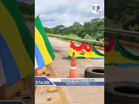 Bloqueo en San Ignacio de Velasco por conflicto electoral