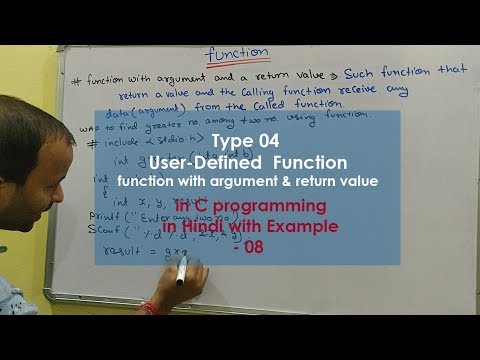 Functions in C programming in Hindi 01 Type of function Library User defined function