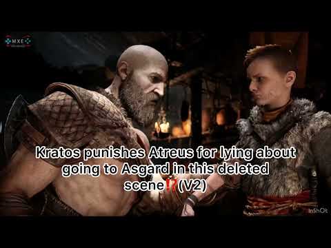 Kratos punishes Atreus for lying about going to Asgard in this deleted scene(V2)(yes king meme)
