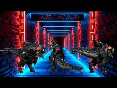 JMW. Dino War - Tyrannosaurus with Icebreakers