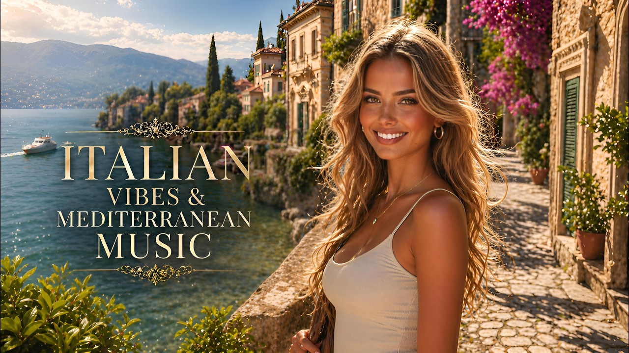 2 HOURS Italian Relaxing Music 🇮🇹 Amalfi Coast 4K | Positano, Capri & Lake Como | Study, Focus