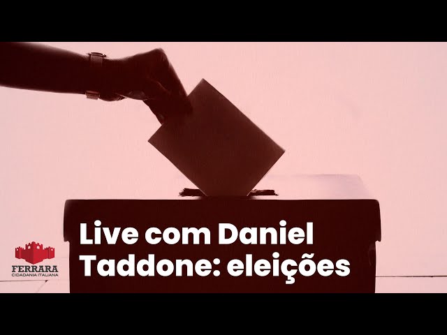 Live com Daniel Taddone sobre as eleições dos COMITES Italiano 2021.
