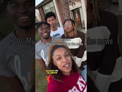 Guys reactions to finding out their 43 year old mom is pregnant are hilarious... 😂 ❤️