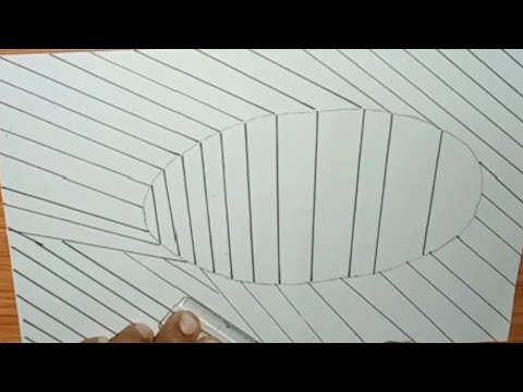 How to draw round hole | Drawing on paper easy