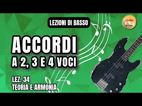 Bass Lessons #34 Theory and Harmony - 2-, 3-, and 4-part Chords