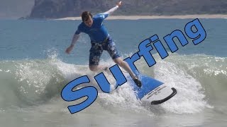 preview picture of video 'Surfing day at Lombok for beginners - Backpacking part 11'