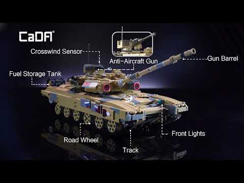 C61003 1722PCS Bricks Cada T90 RC Tank Car City Model Building Blocks Kids Remote Control Toy