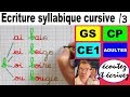 Ecriture syllabique cursive CP