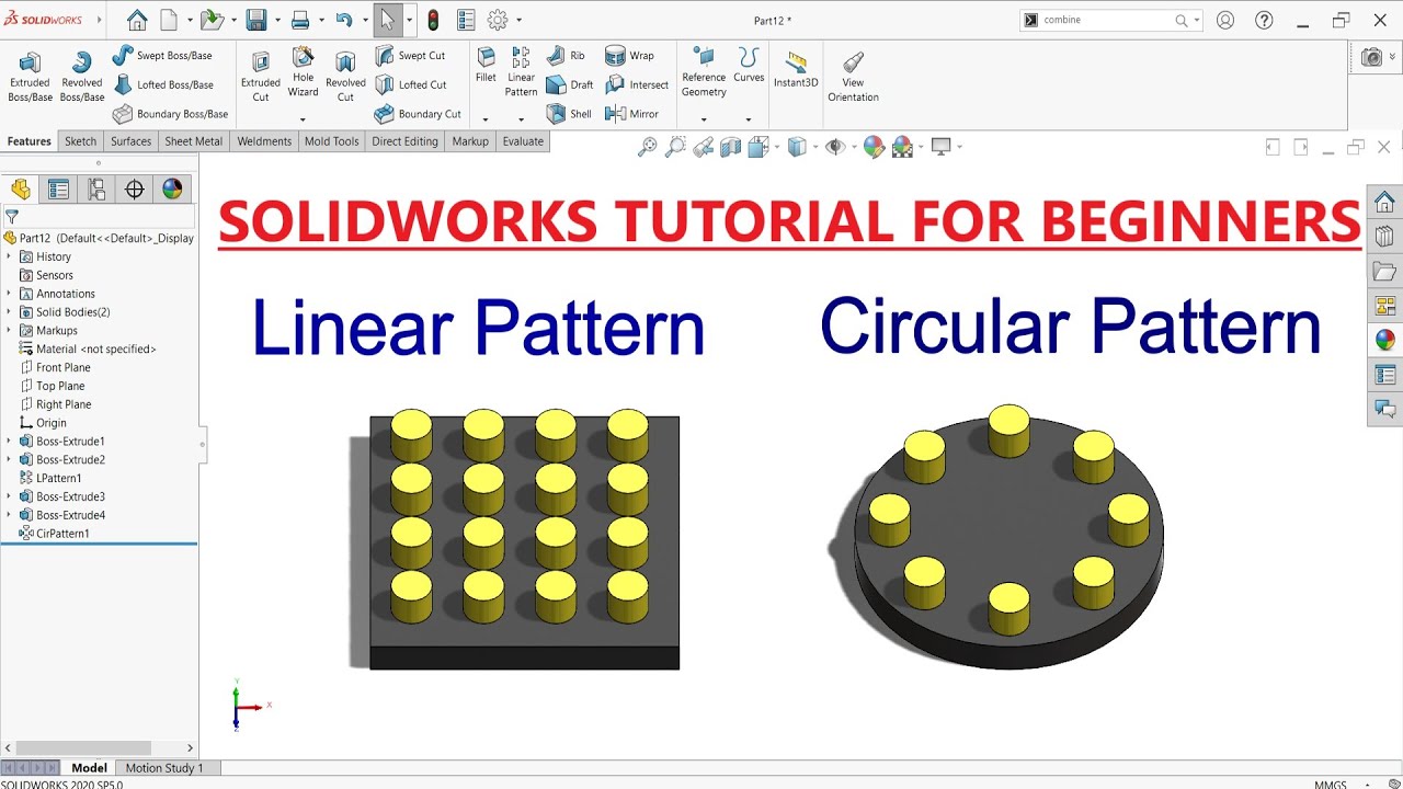 Mastering SolidWorks: Linear & Circular Patterns Explained