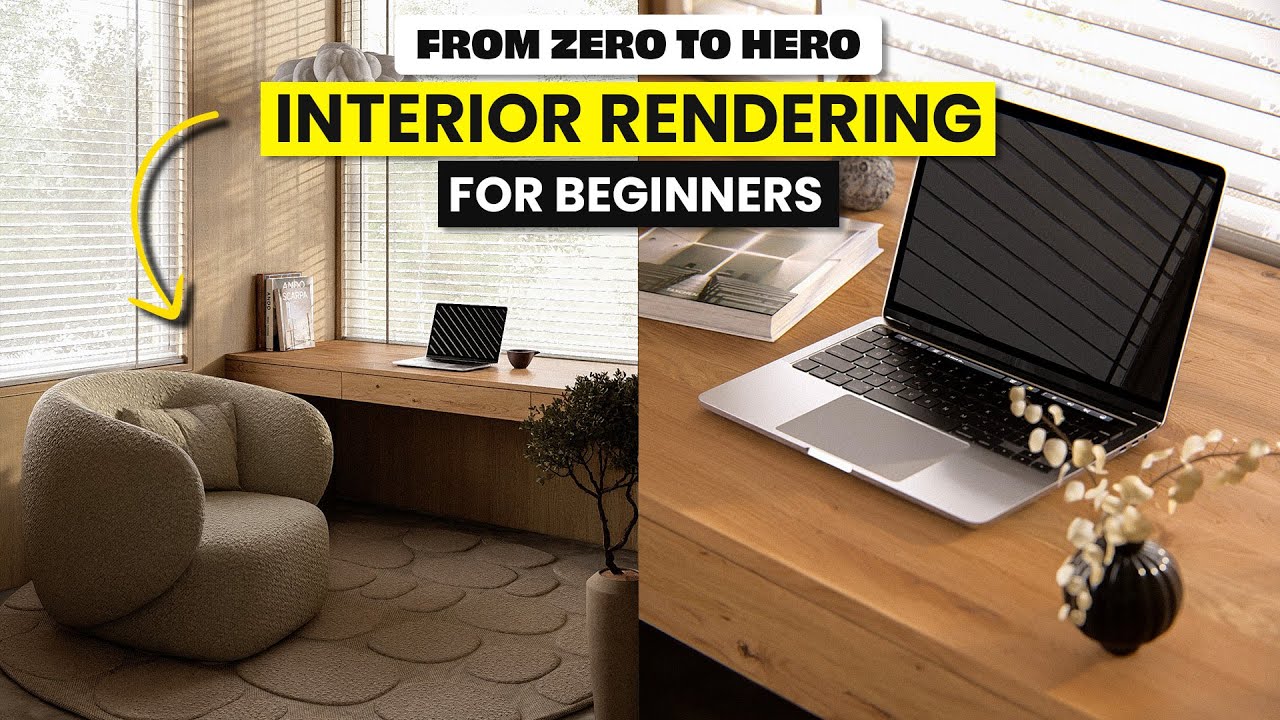 Interior Rendering for Beginners Step-by-Step Tutorial - From Zero to Hero