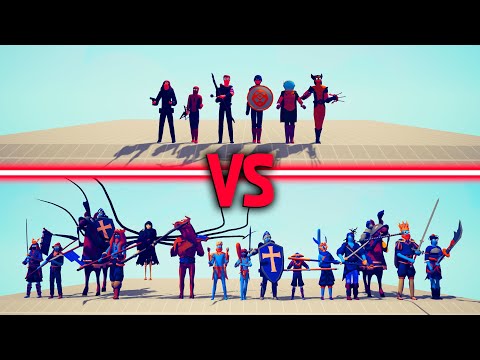 MARVEL TEAM vs MELEE TEAM - Totally Accurate Battle Simulator | TABS