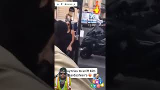 Man tries to sniff Kim Kardashian ass lmao 🤣 😂 😭  #kimkardashian #shorts