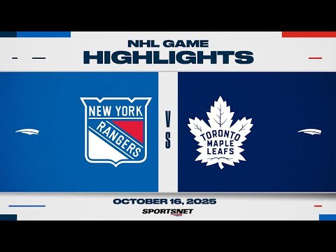 NHL Highlights | Rangers vs. Maple Leafs - October 16, 2025