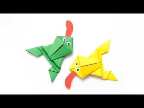 Springenden Origami Frosch falten Anleitung »
