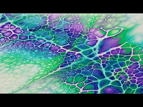 28. Awesome Purple and Green SheleeArt Bloom - Acrylic Pouring - Fluid Art