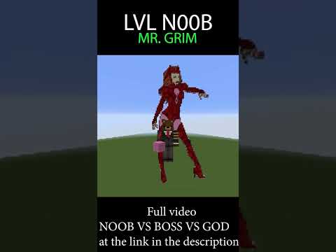 Mr. Grim - Scarlet Witch. LVL NOOB. Minecraft Pixel art. #shorts #minecraft