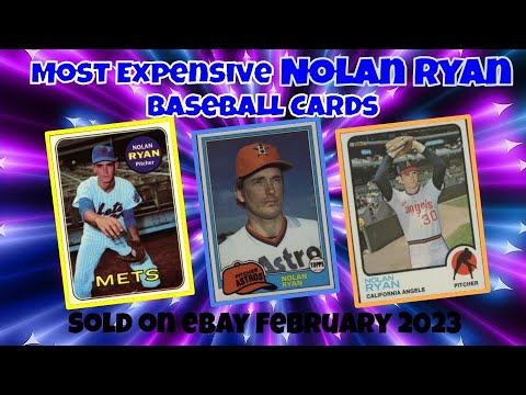 Nolan Ryan Most Expensive eBay Sales Baseball Cards - February 2023