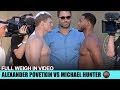 MICHAEL HUNTER VS. ALEXANDER POVETKIN - FULL WEIGH IN & FACE TO FACE