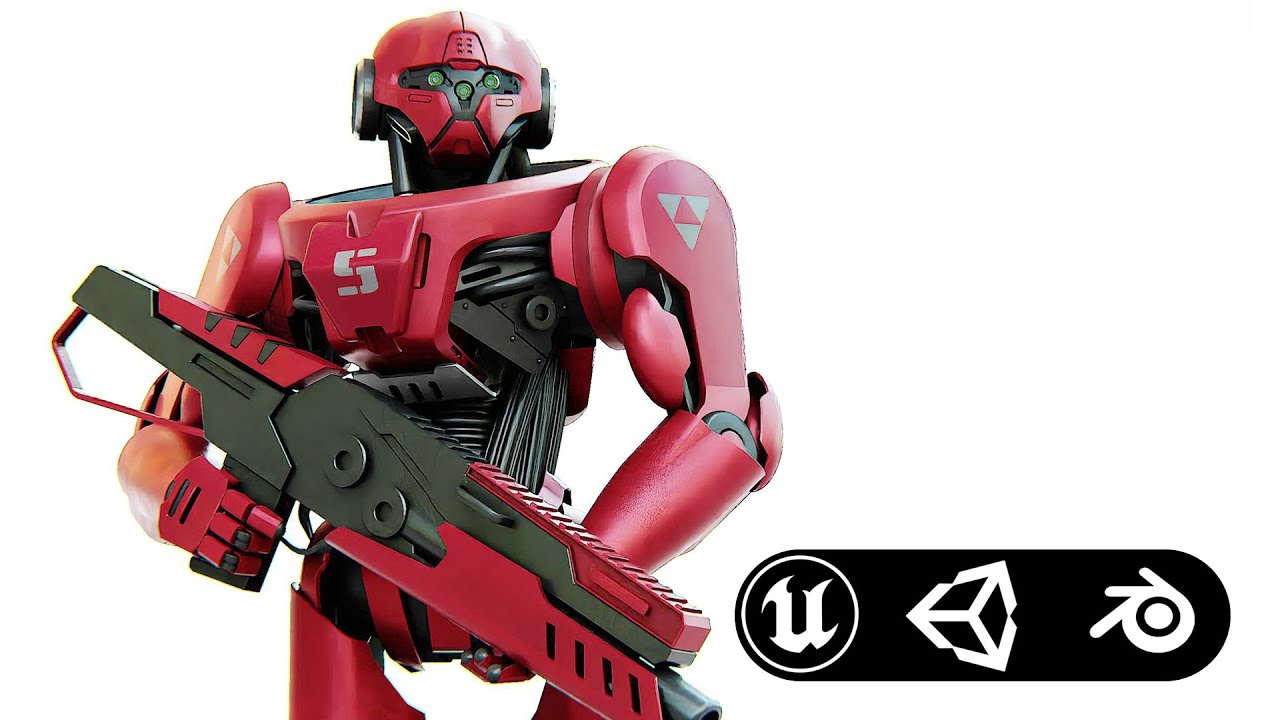 Battle Droid Z-9000 Auto-Rig Pro Rigged For Mixamo Unreal Engine Unity 3D Model