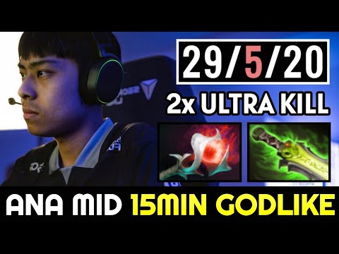 ANA MID 15min GODLIKE — Almost 1 Kill Per Minute
