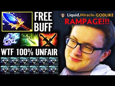 Miracle [Slark] WTF!? x5 Farm than Other - 20 min FREE Aghanim buff Dota 2