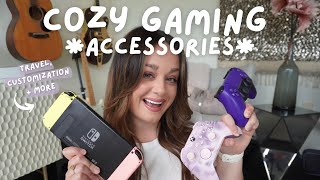 cozy gaming accessories 🎮 | cute tech, customization + cozy extras (switch, playstation, xbox + PC)