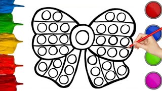 How To Draw Ribbon Step by Step 🎀🎀 | Ribbon Drawing, Painting, Coloring for Kids And Toddler 🎀🎀