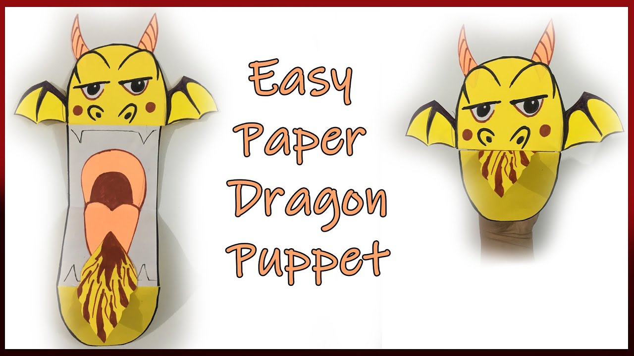 Easy Paper Dragon Puppet — Hand Puppet from one sheet of paper