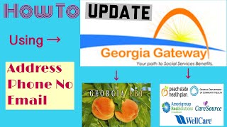 How to update address,phone number and email using gateway ga