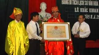Lễ đón Bằng công nhận nhà thờ họ Lê Trọng là