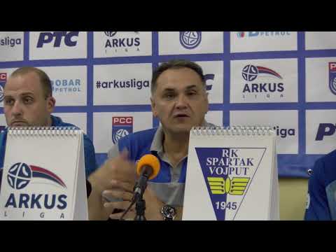 ARKUS liga 2. kolo / RK Spartak - RK Šamot 65 / Konferencija za medije