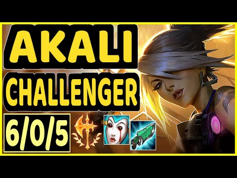 ABLAZEOLIVE (AKALI) - 6/0/5 KDA CHALLENGER GAMEPLAY - NA