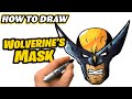 How To Draw Wolverine S Mask Step By Step Drawing Tutorial