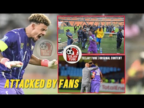 VIDEO: Mamelodi Sundowns Fans Attack Ronwen Williams And Cardoso After 1-1 Draw Against Siwelele FC